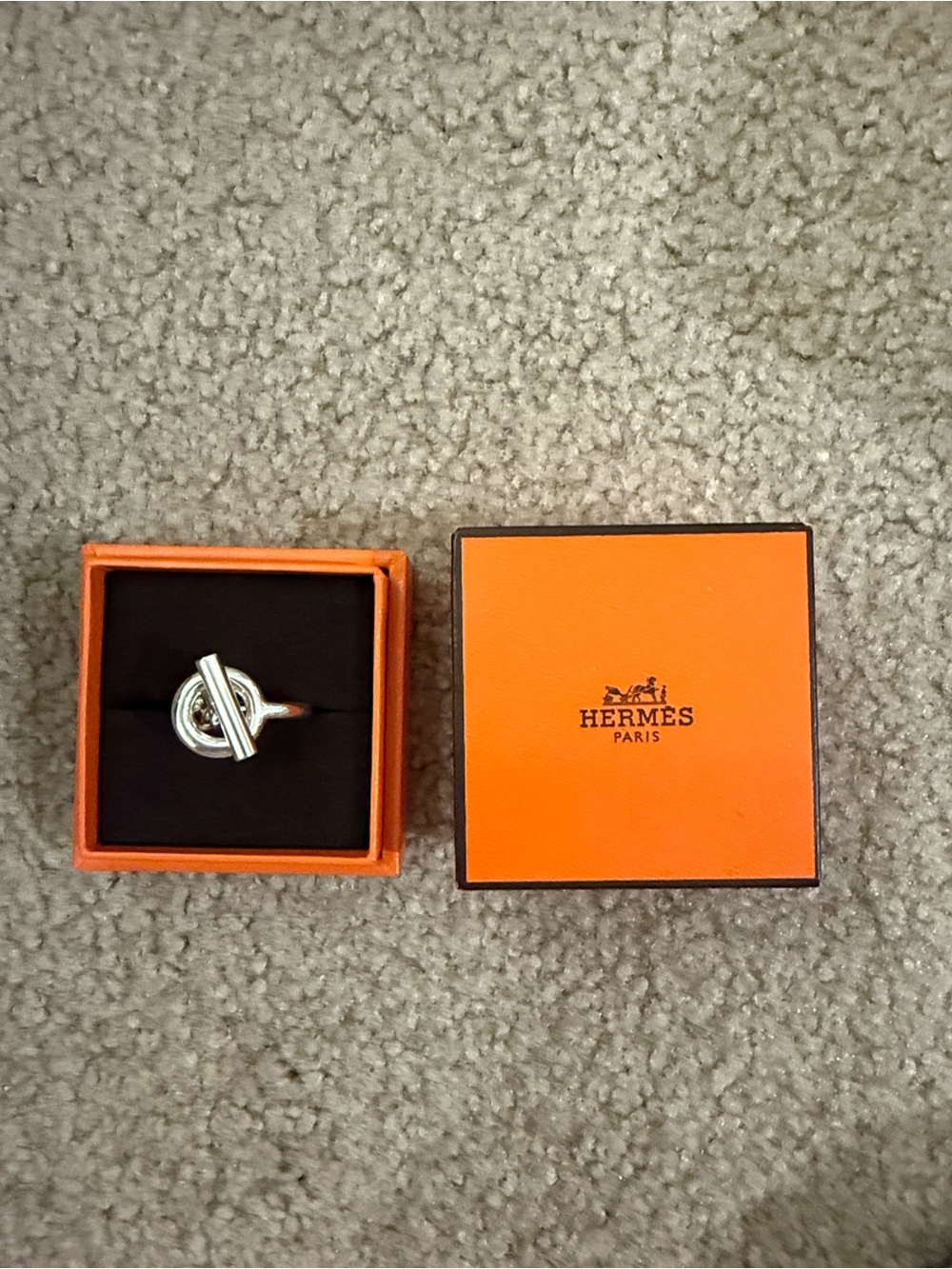 Sterling Silver Croisette Ring Sz.52